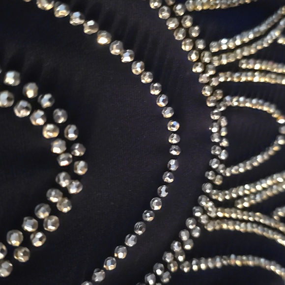 Navy and gold dressy dress - Picture 3 of 5